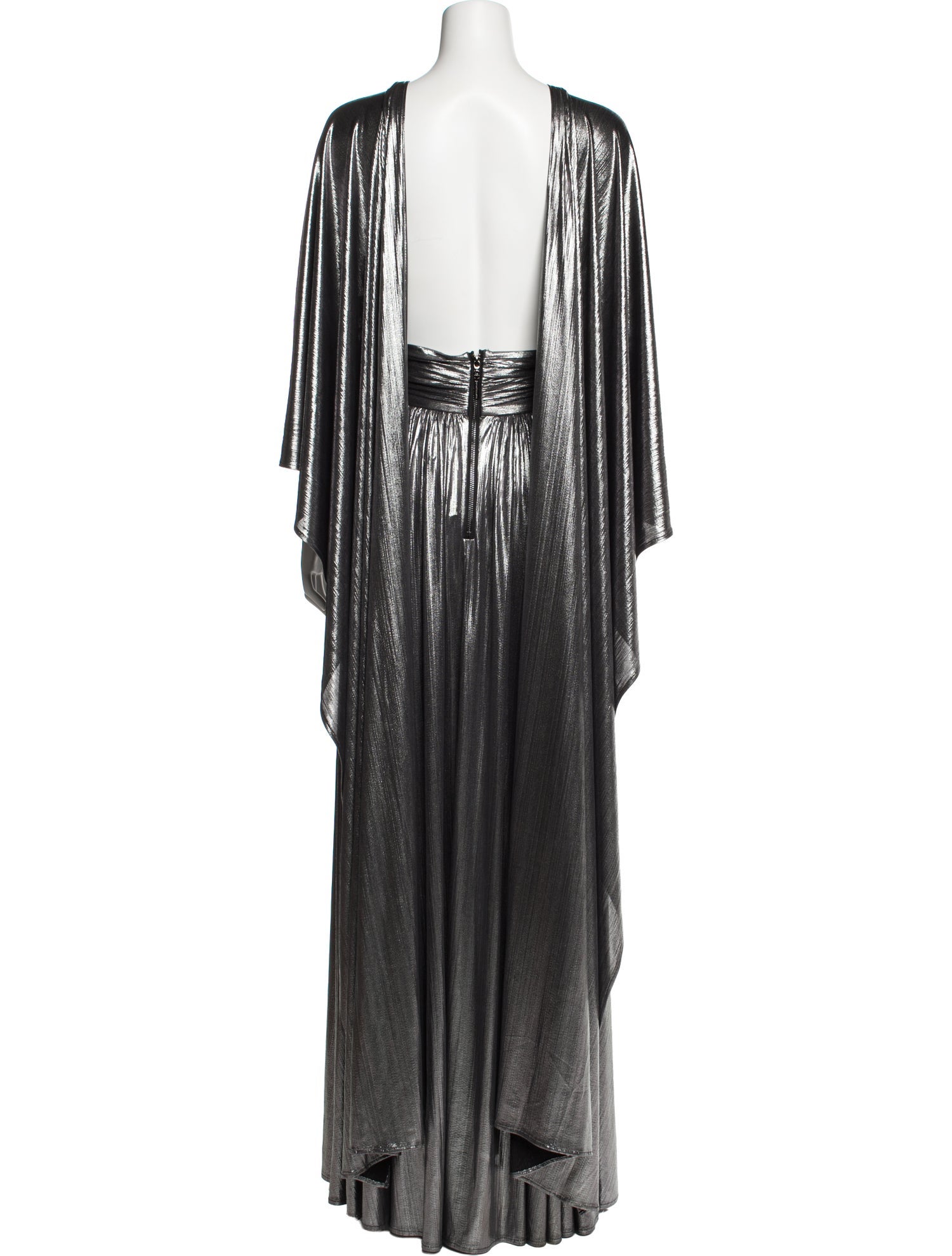 Plunge Neckline Long Dress (back)