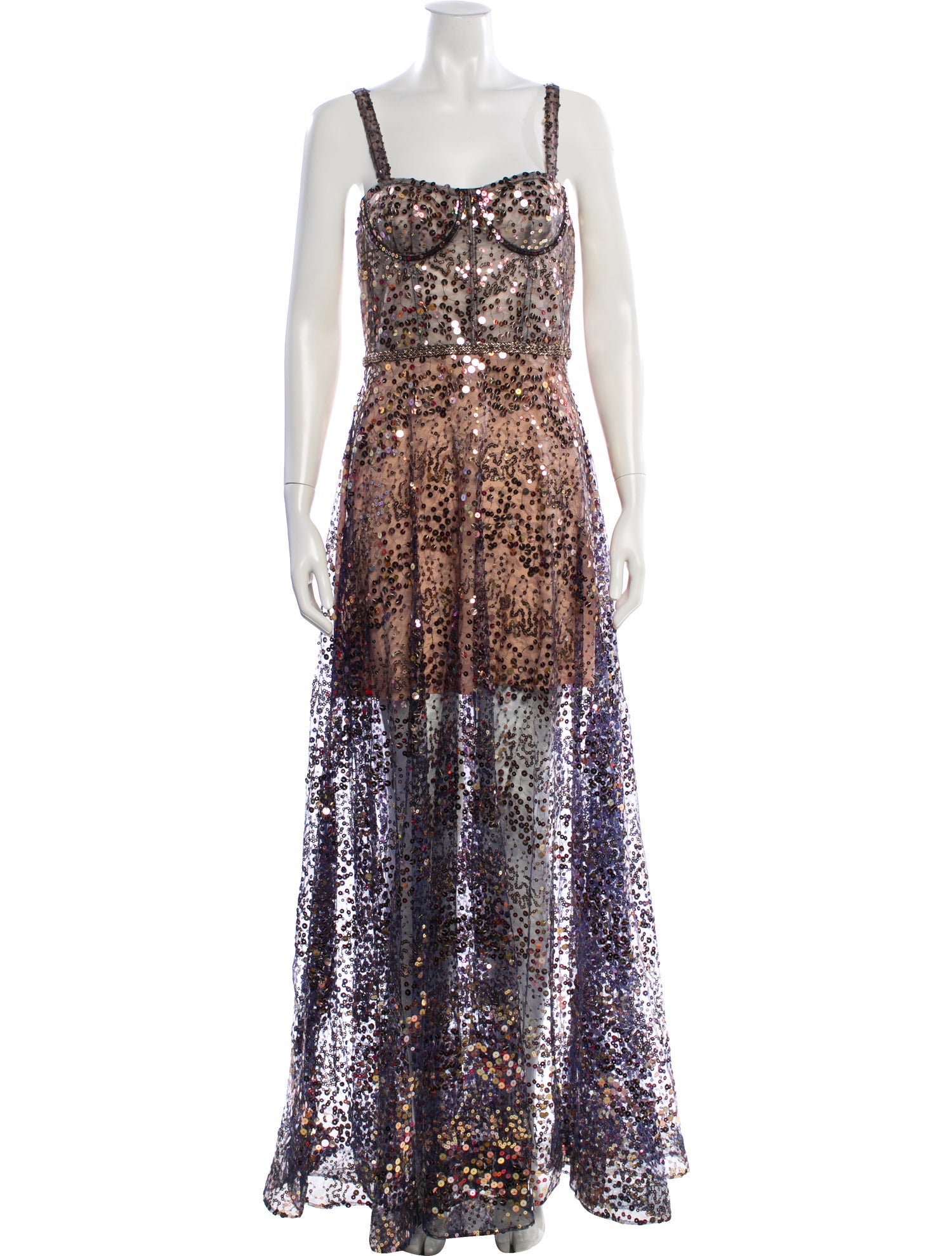 Bronx & Banco Square Neckline Long Dress