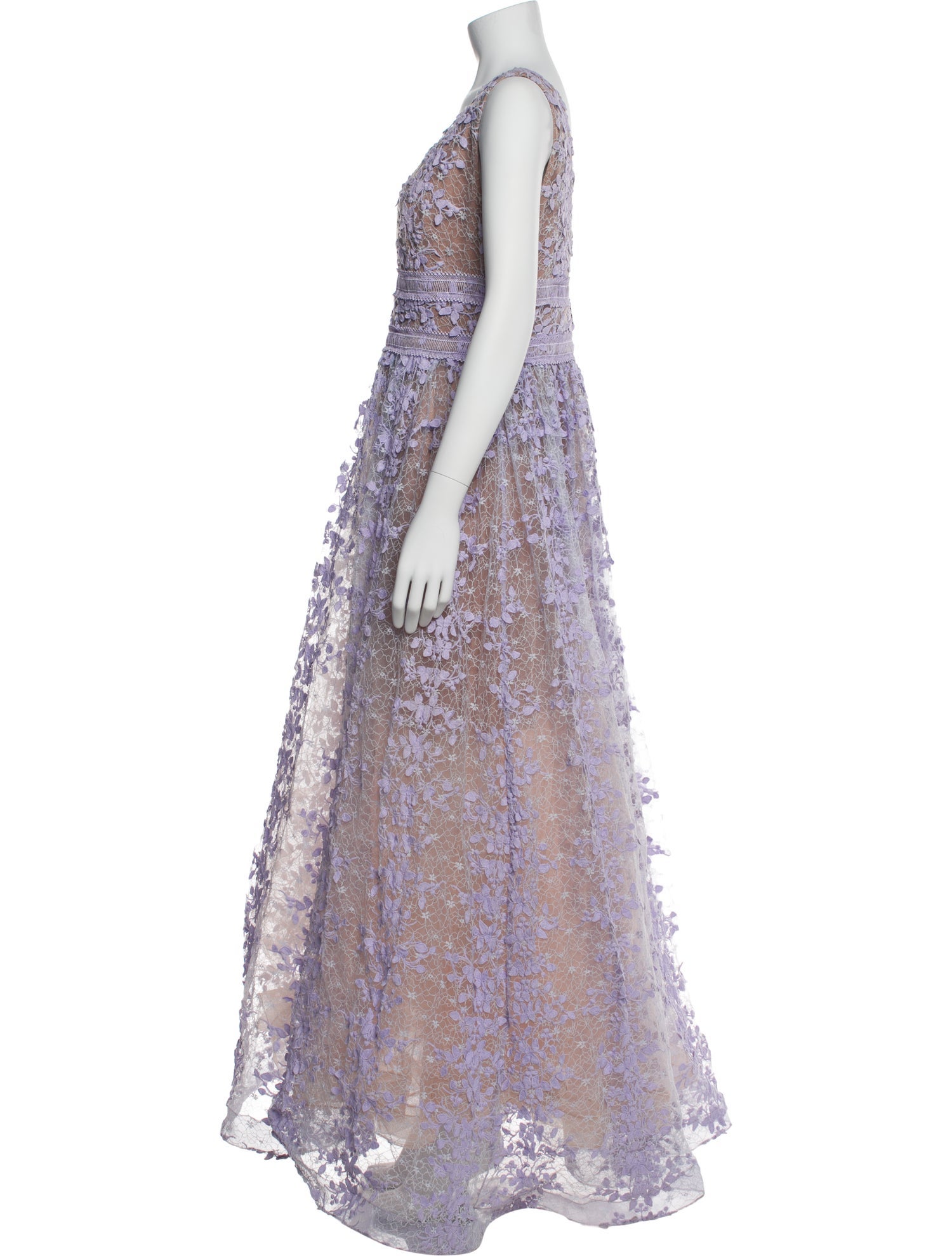 Bronx & Banco Lace Pattern Long Dress