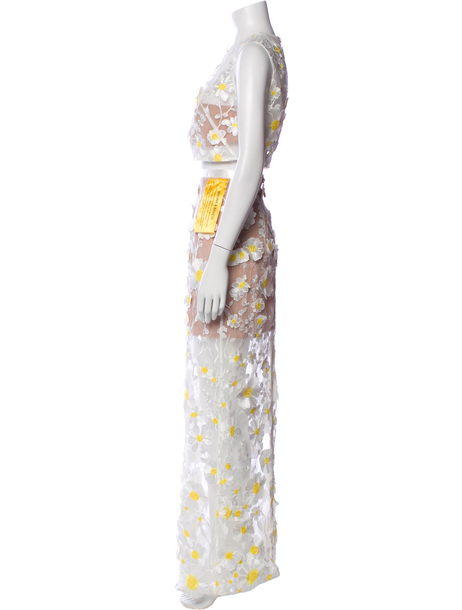 Bronx & Banco Printed Mesh Accents Skirt Set w/ Tags