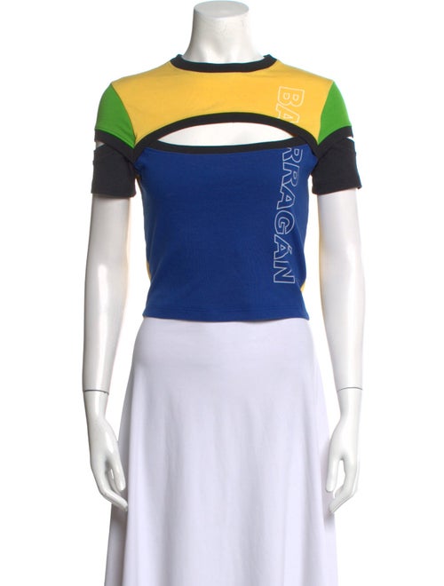 Barragán Graphic Print Crew Neck Crop Top