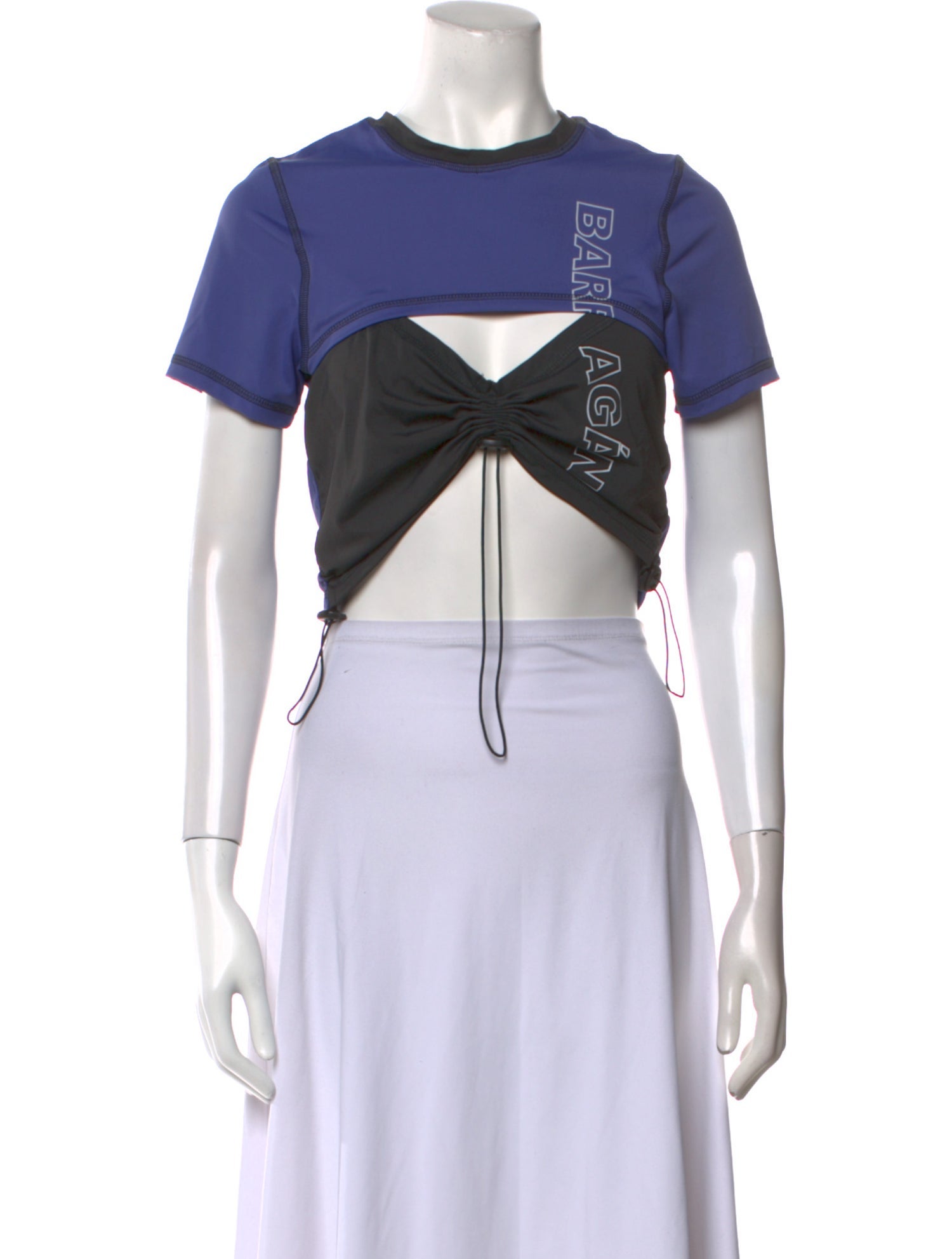 Barragán Graphic Print Crew Neck Crop Top