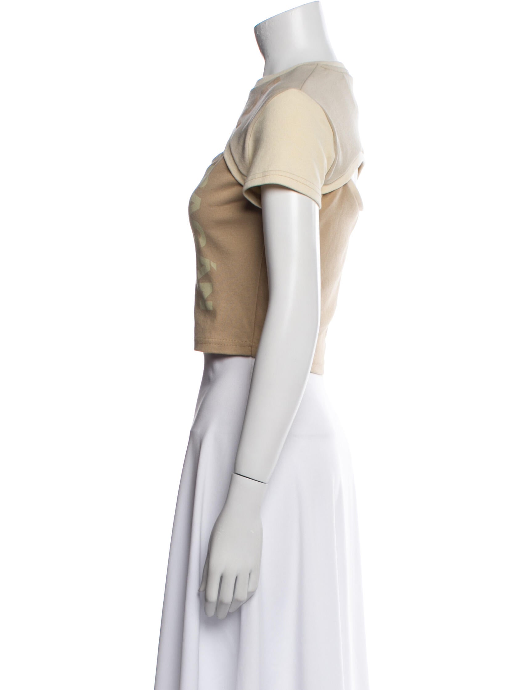 Barragán Graphic Print Mock Neck Crop Top