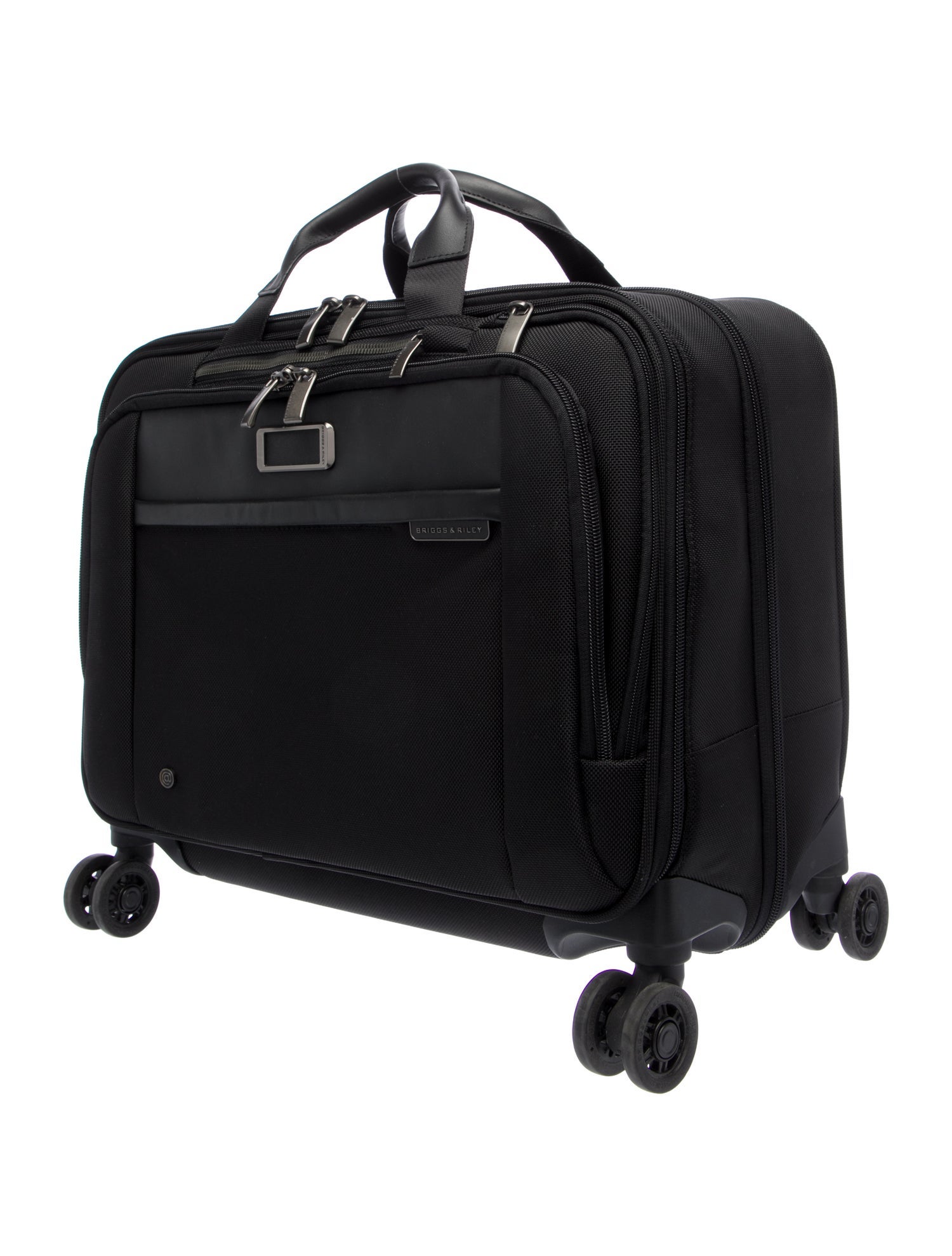 Briggs & Riley mens black rolling suitcase
