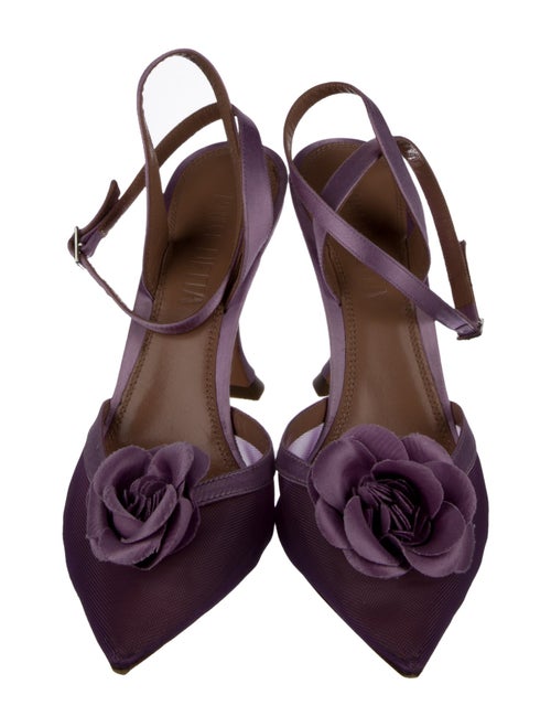 BRITT NETTA Satin Mesh Accents D'Orsay Pumps