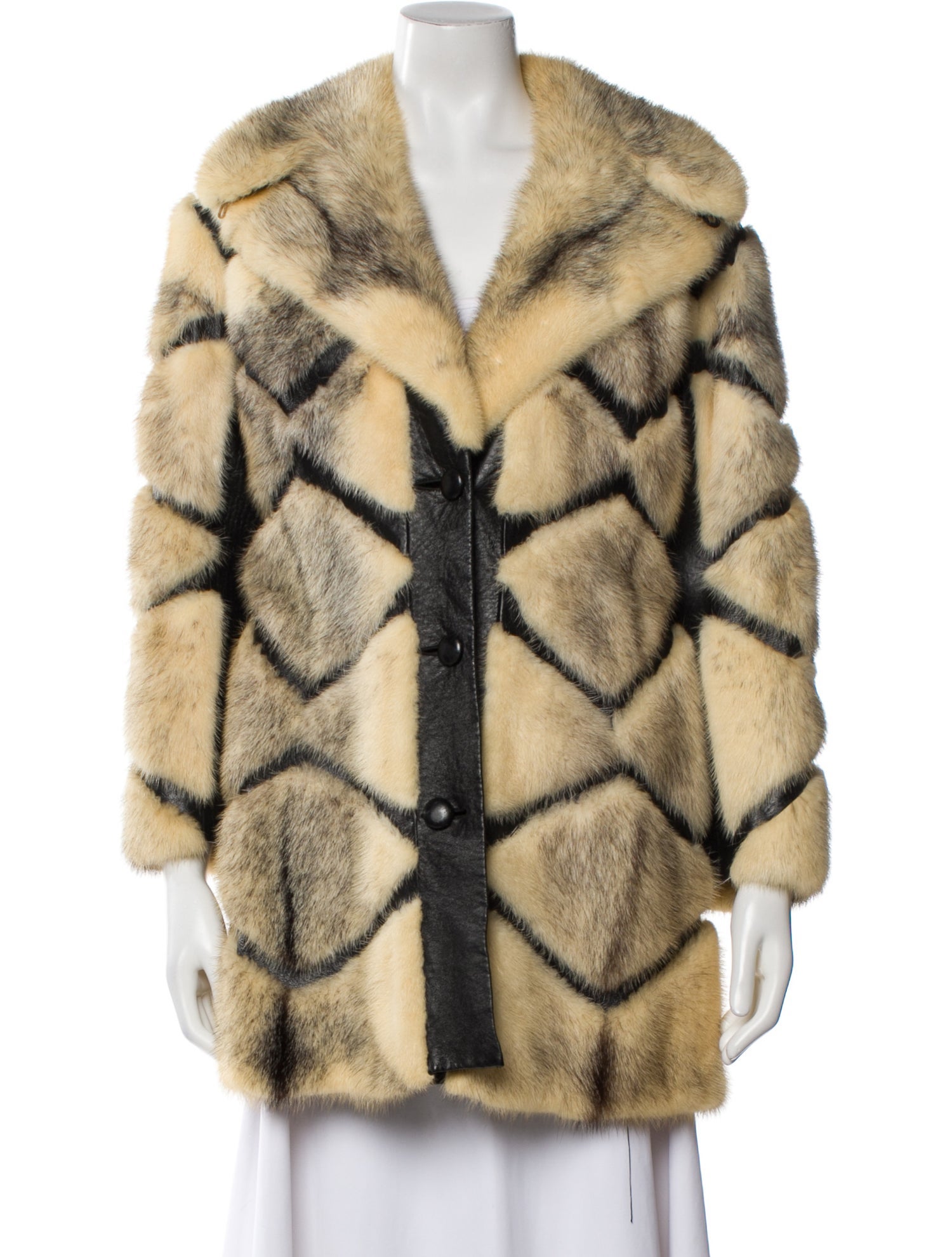 Bruno & Joseph Furs Printed Fur Coat