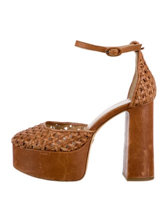 Brother Vellies Leather Mesh Accents D'Orsay Pumps