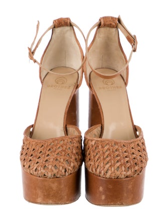 Brother Vellies Leather Mesh Accents D'Orsay Pumps