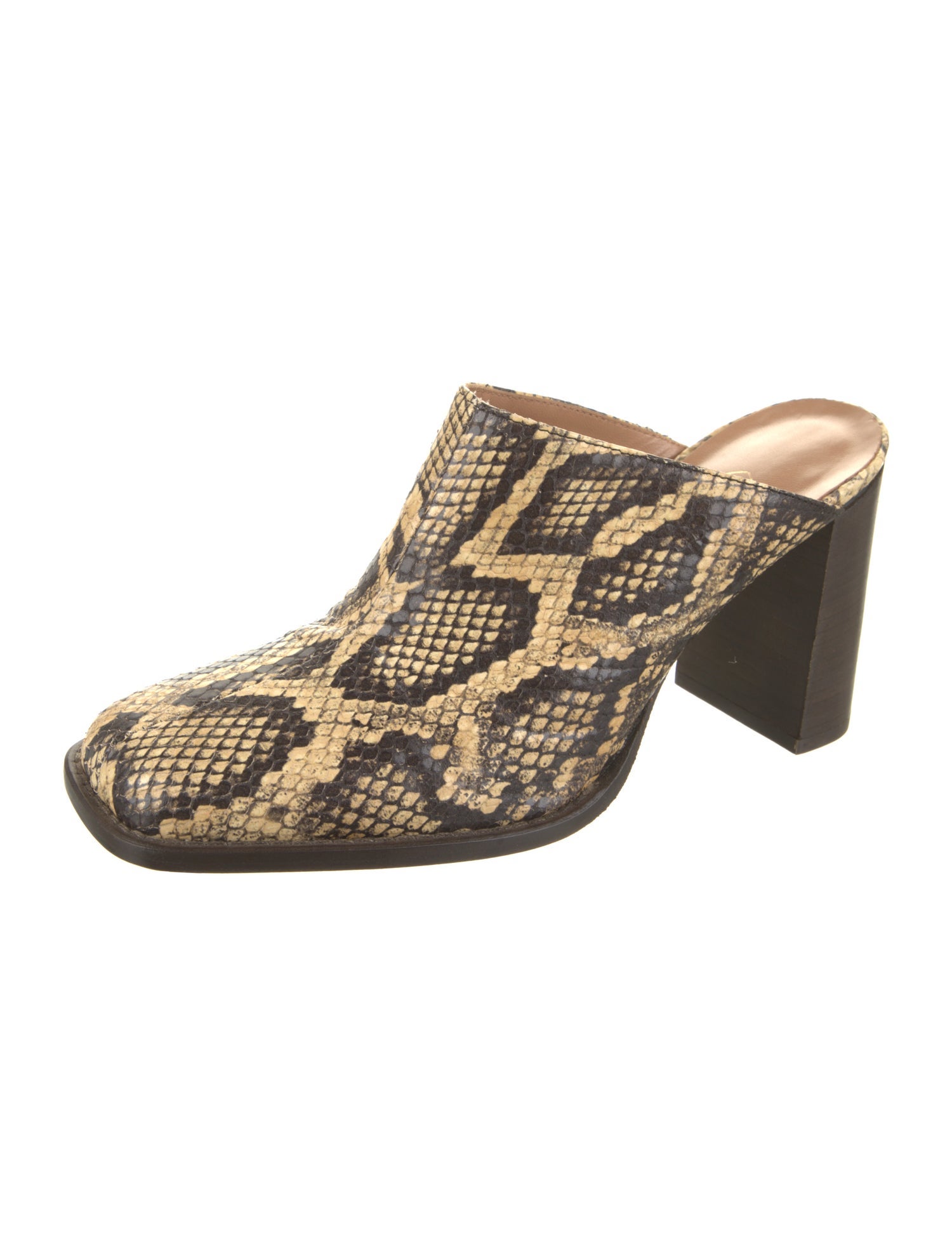Brother Vellies Embossed Leather Animal Print Mules
