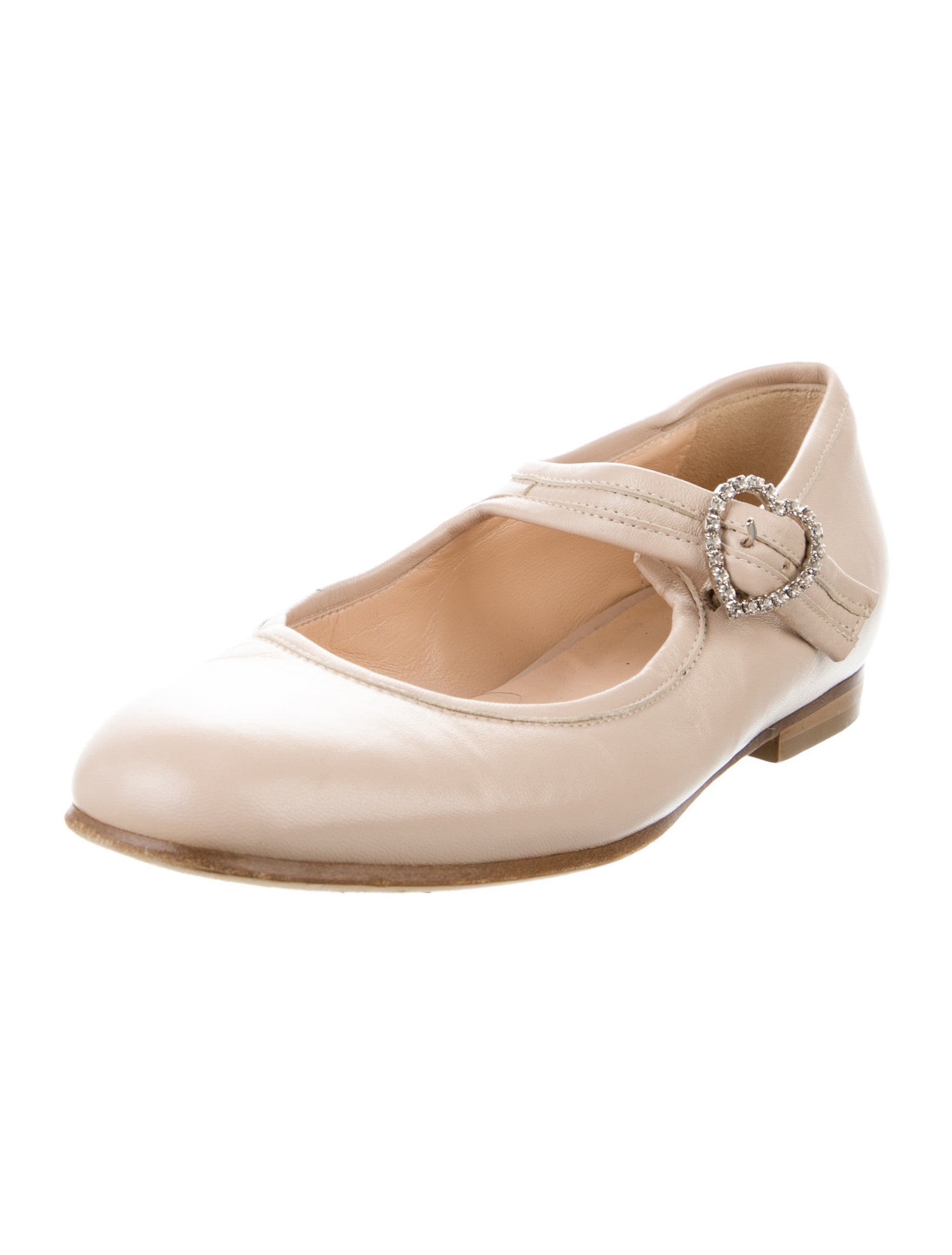 Brother Vellies Leather Crystal Embellishments Mary Jane Flats