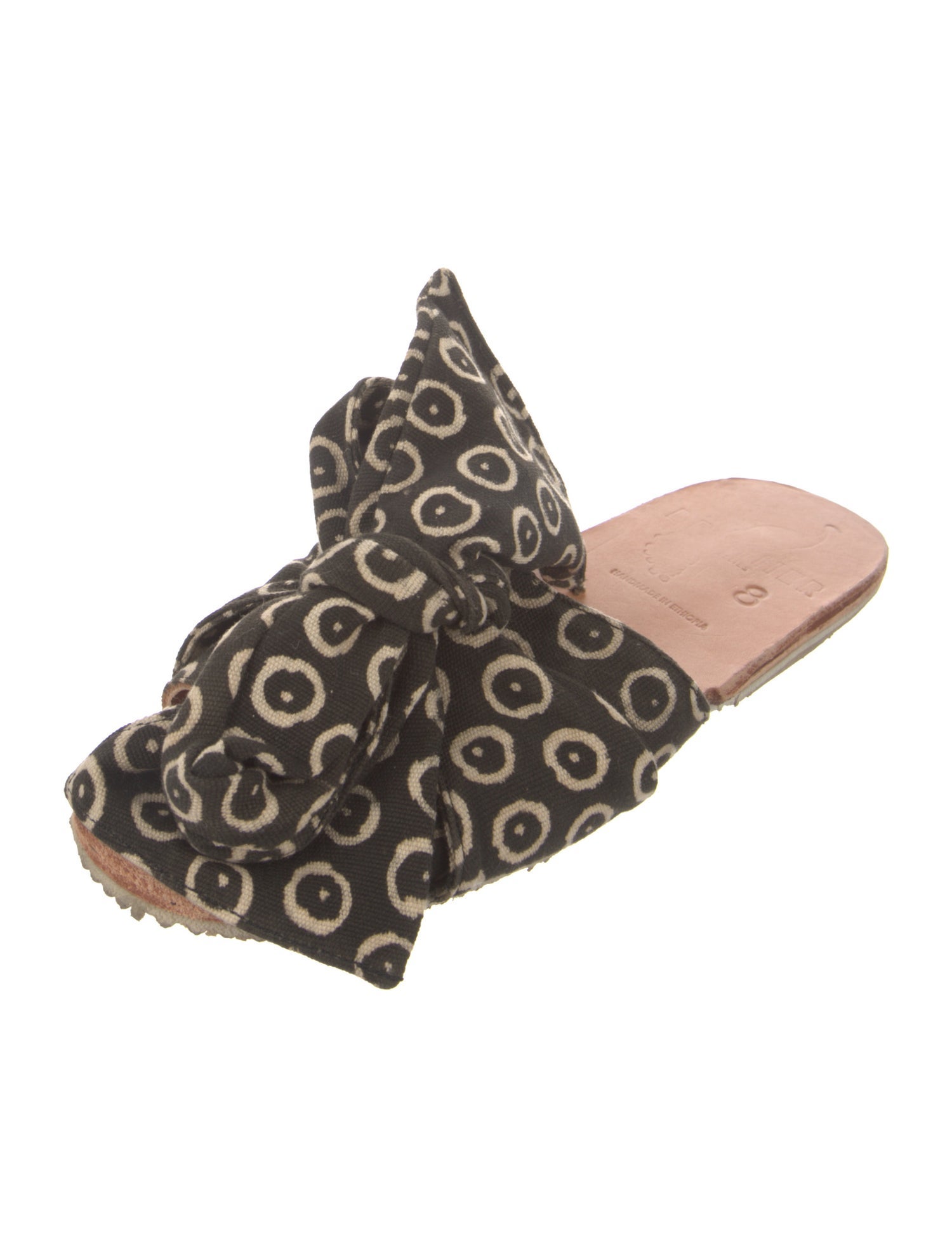 Brother Vellies Leather Printed Slides