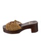 Brother Vellies Wicker Leather Trim Embellishment Slides