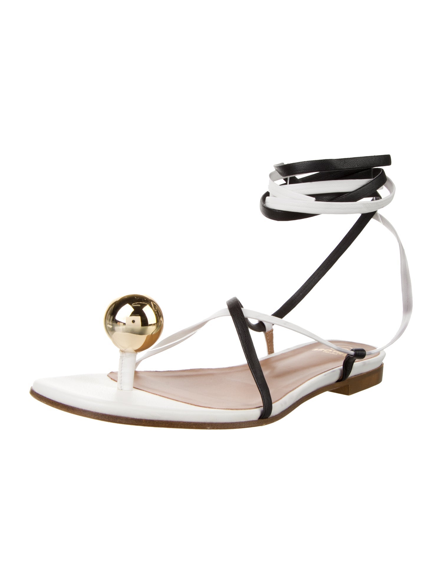 Brother Vellies Leather Colorblock Pattern Slingback Sandals
