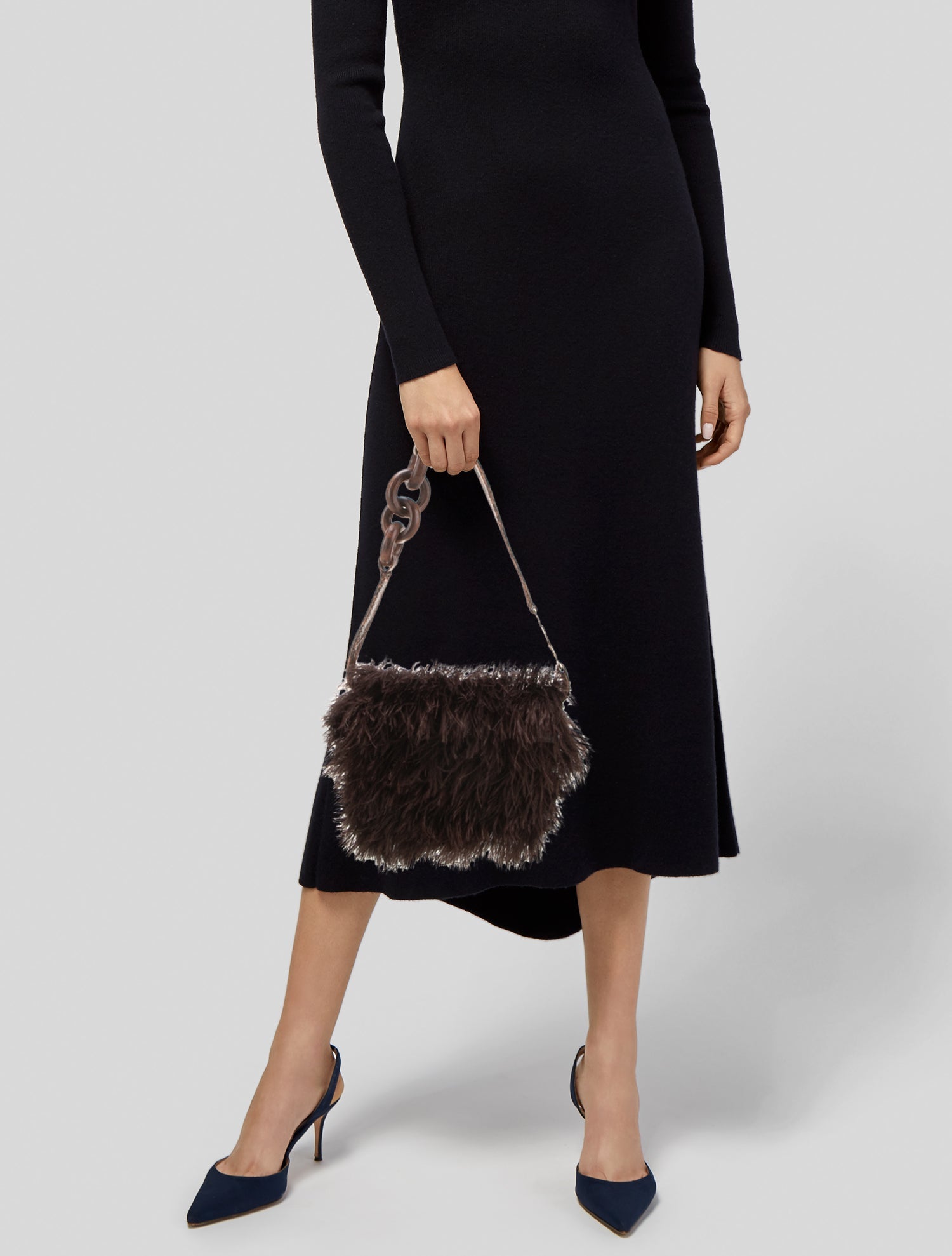 Brother Vellies Ostrich Feather Shoulder Bag