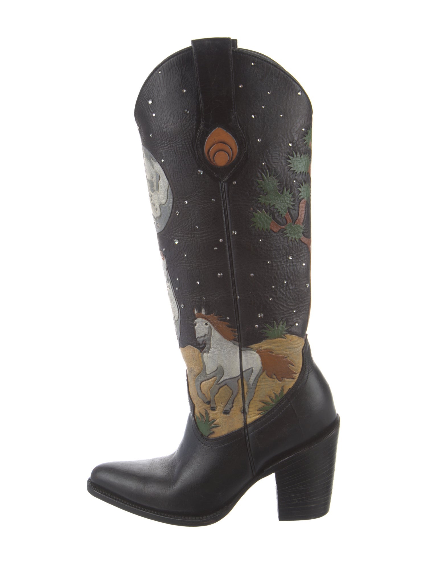 Brother Vellies Leather Printed Western Boots
