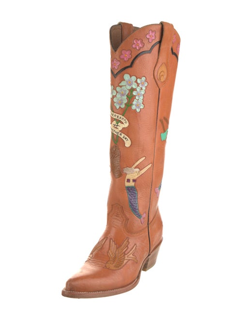 Brother Vellies Leather Patterned Riding Boots