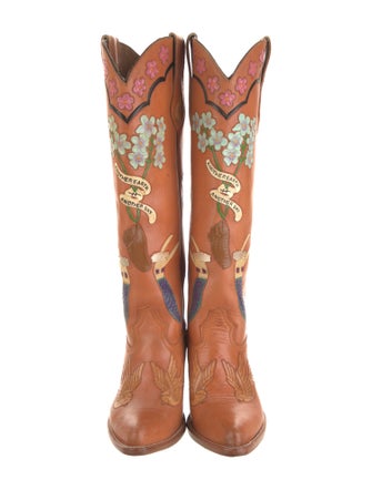 Brother Vellies Leather Patterned Riding Boots