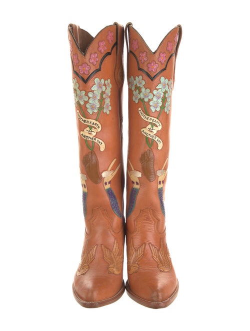 Brother Vellies Leather Patterned Riding Boots
