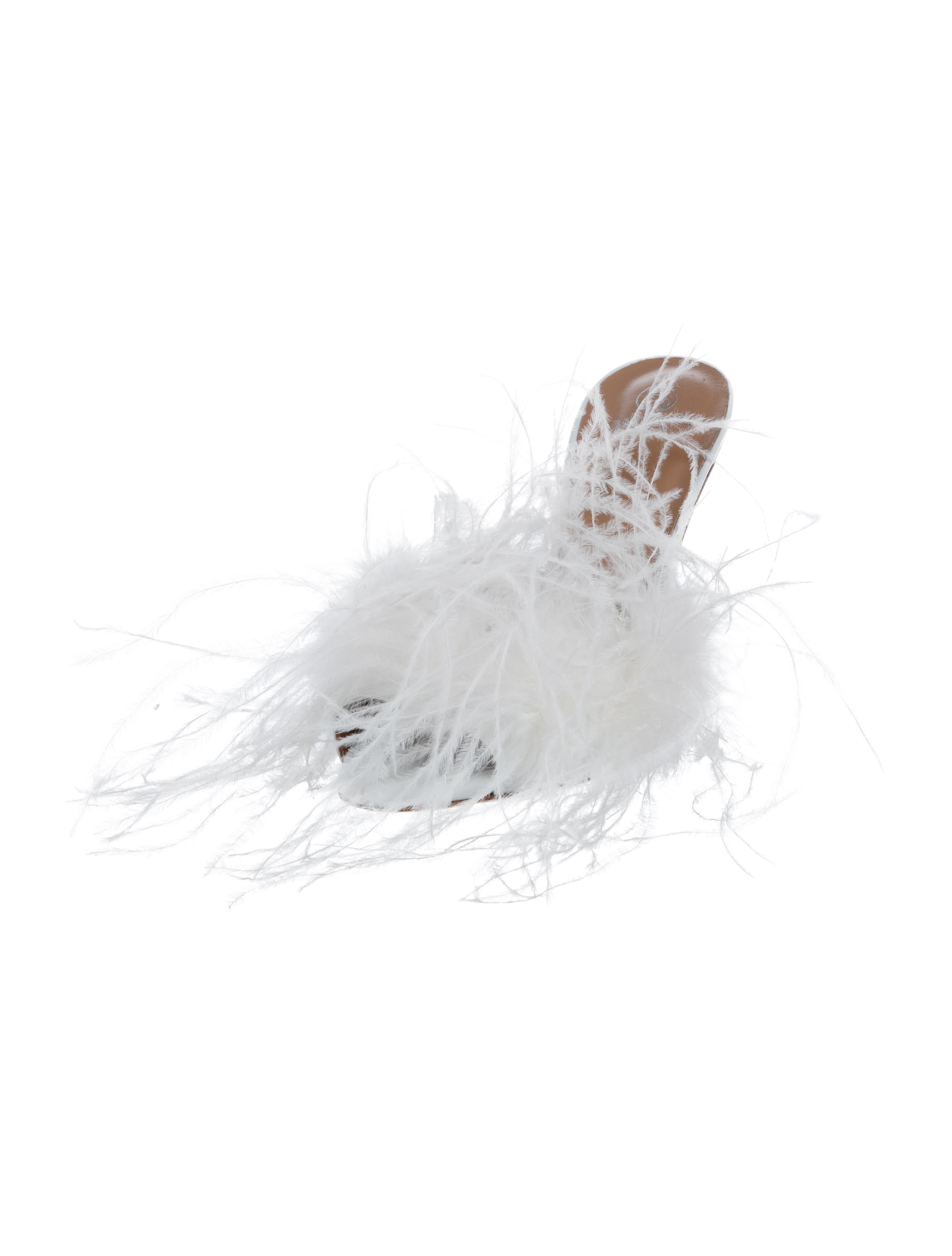 Brother Vellies Ostrich Feather Sandals