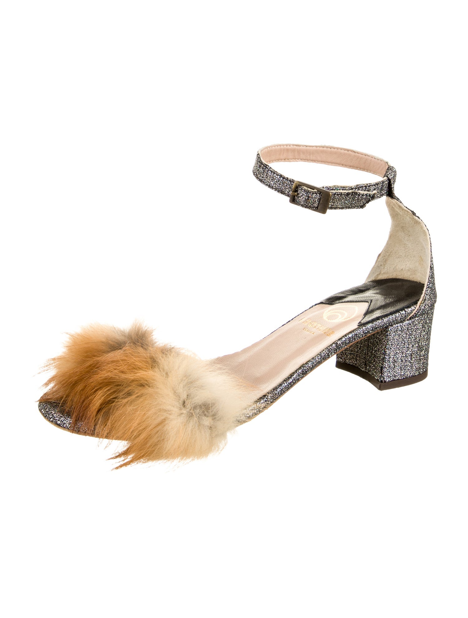 Brother Vellies Fur Trim Sandals