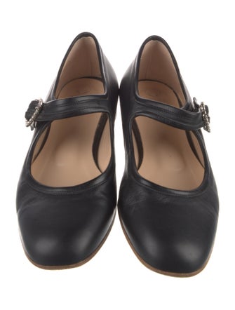 Brother Vellies Leather Crystal Embellishments Mary Jane Flats