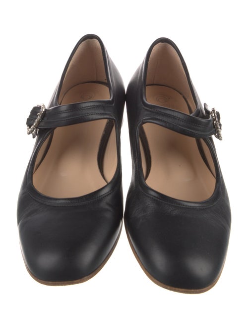 Brother Vellies Leather Crystal Embellishments Mary Jane Flats