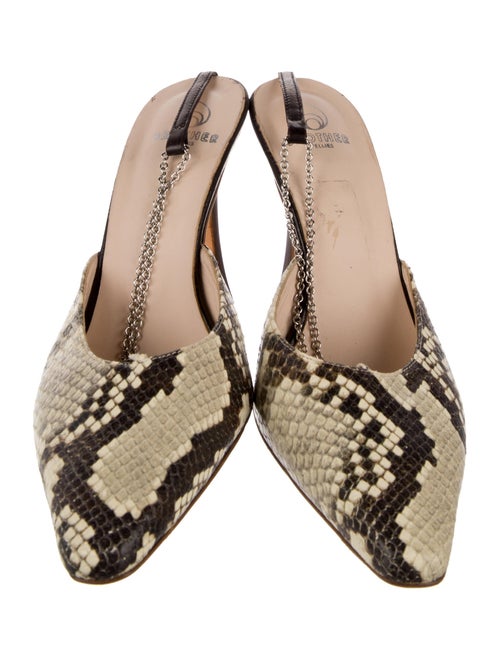 Brother Vellies Leather Animal Print Slingback Pumps