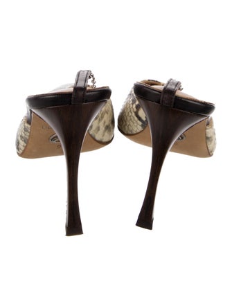 Brother Vellies Leather Animal Print Slingback Pumps