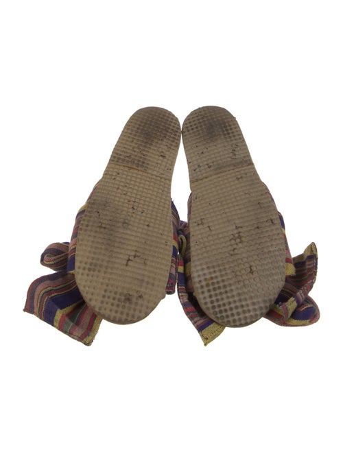 Brother Vellies Canvas Striped Slides