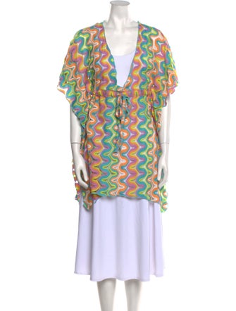 Becca by Rebecca Virtue Striped Plunge Neckline Sweater