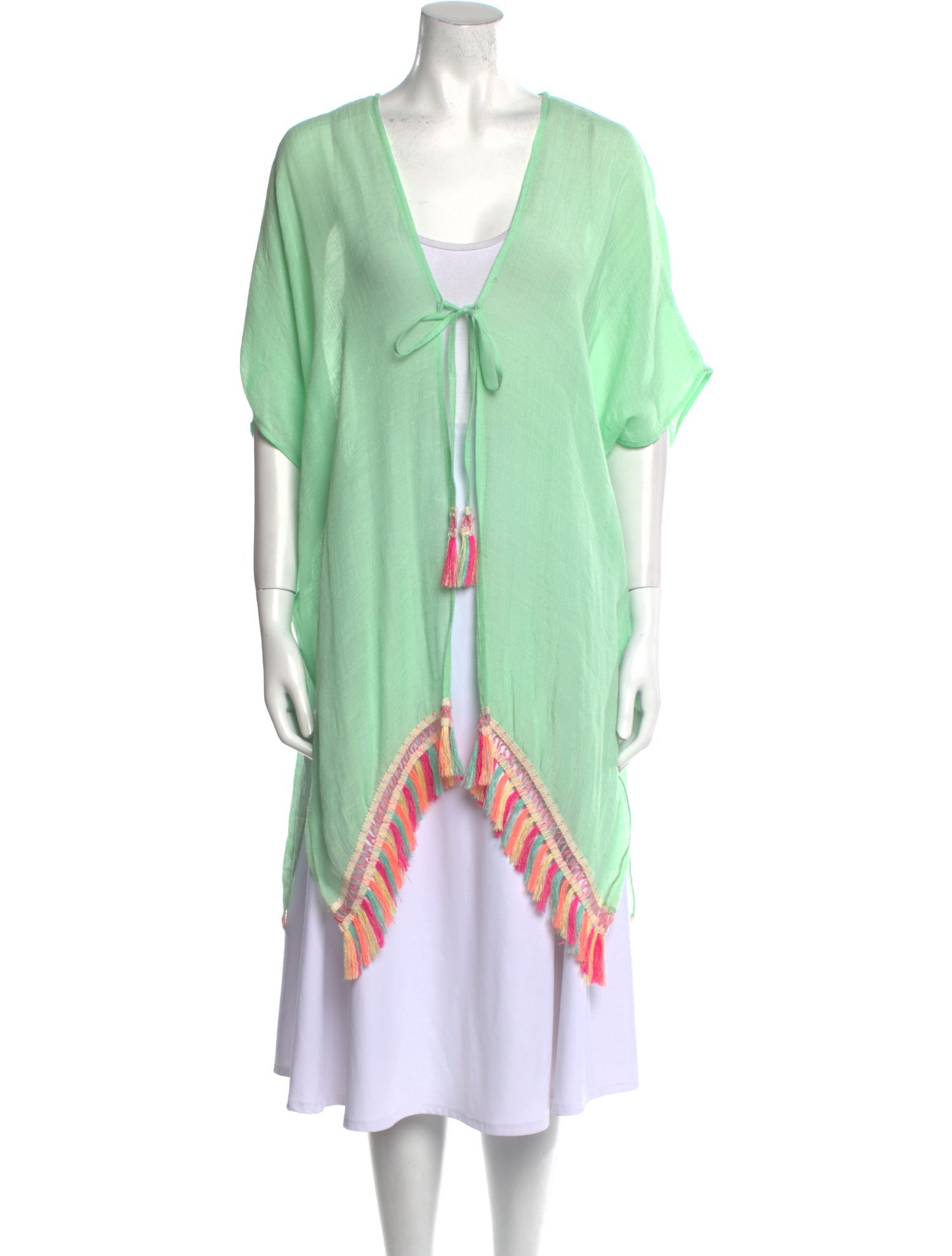 Becca by Rebecca Virtue Printed Plunge Neckline Tunic