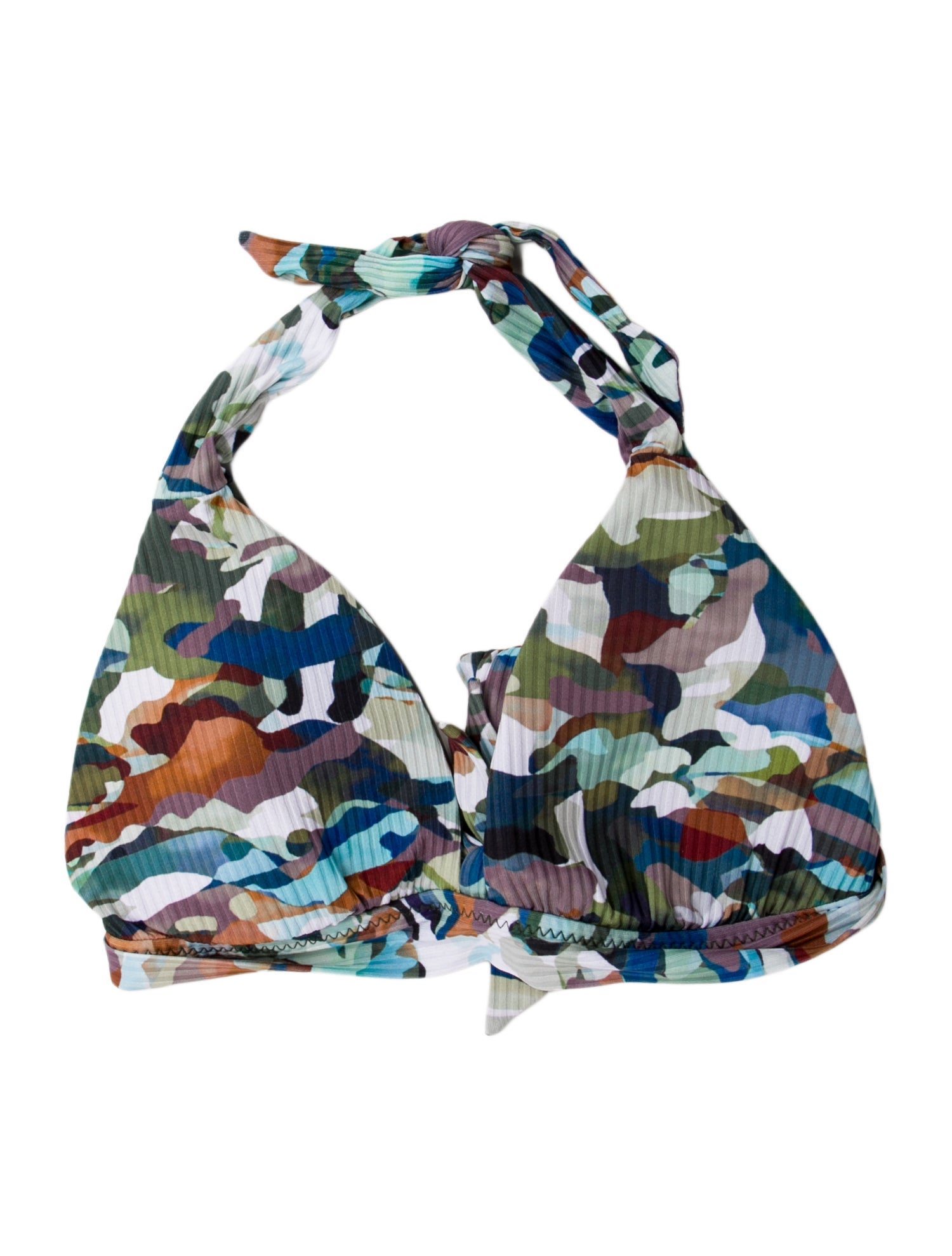 Becca by Rebecca Virtue Camouflage Print Bow Accents Top