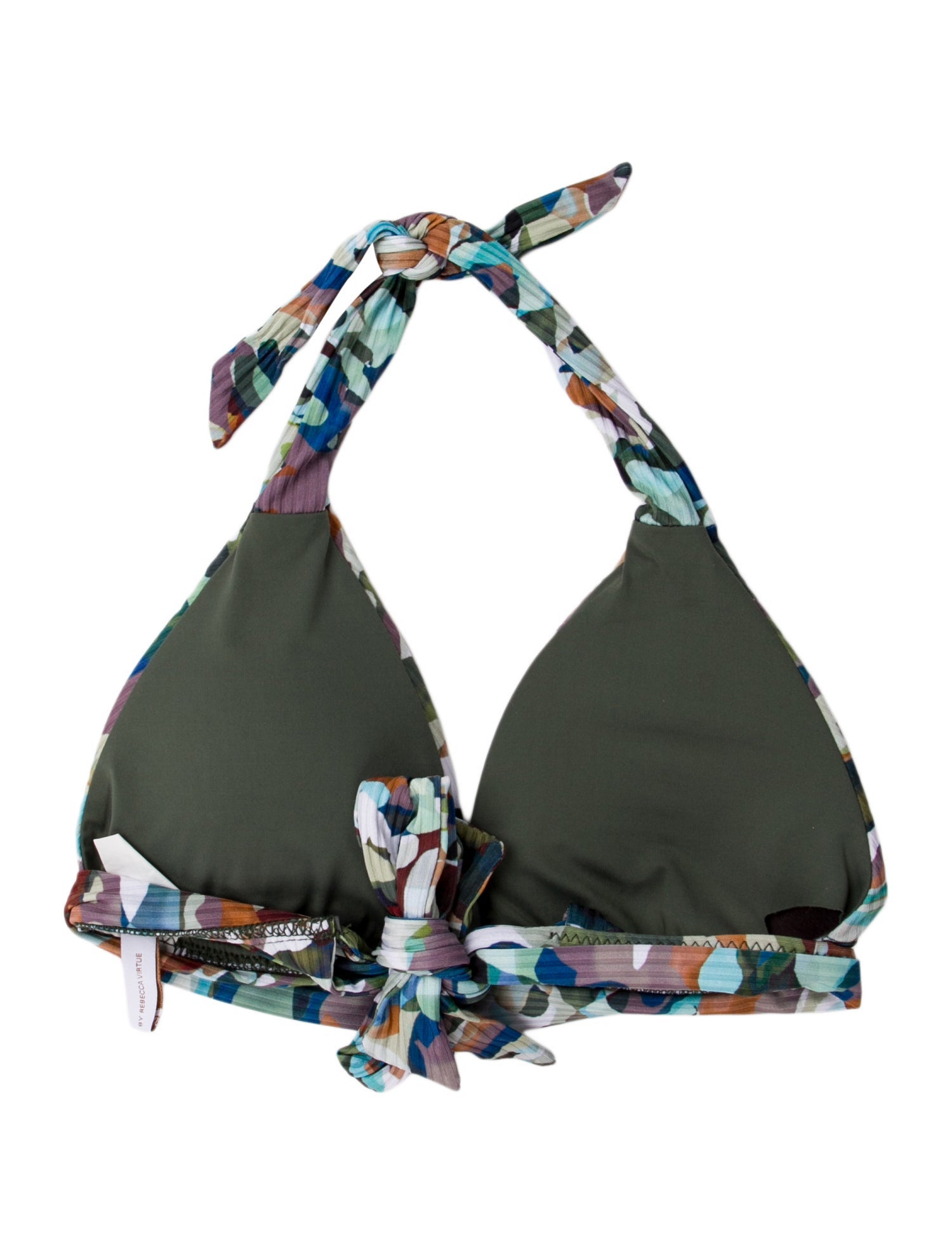 Becca by Rebecca Virtue Camouflage Print Bow Accents Top