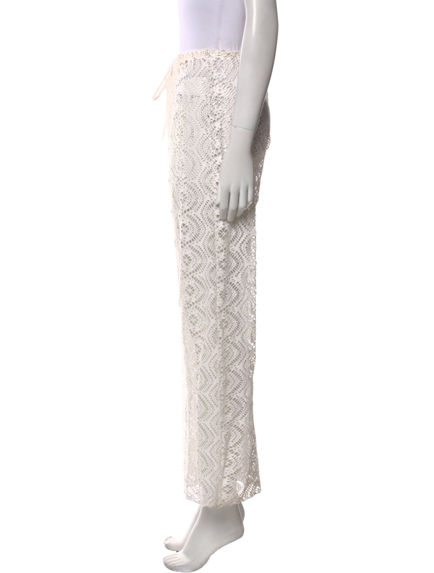 Becca by Rebecca Virtue Lace Pattern Wide Leg Pants