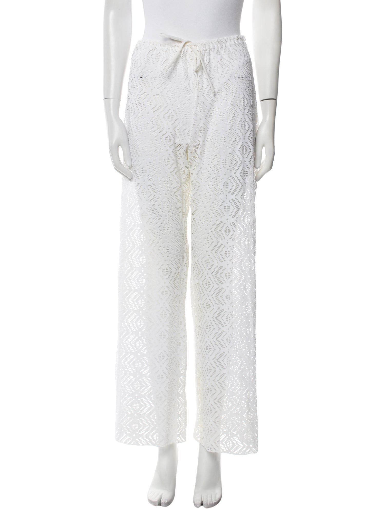 Becca by Rebecca Virtue Lace Pattern Wide Leg Pants