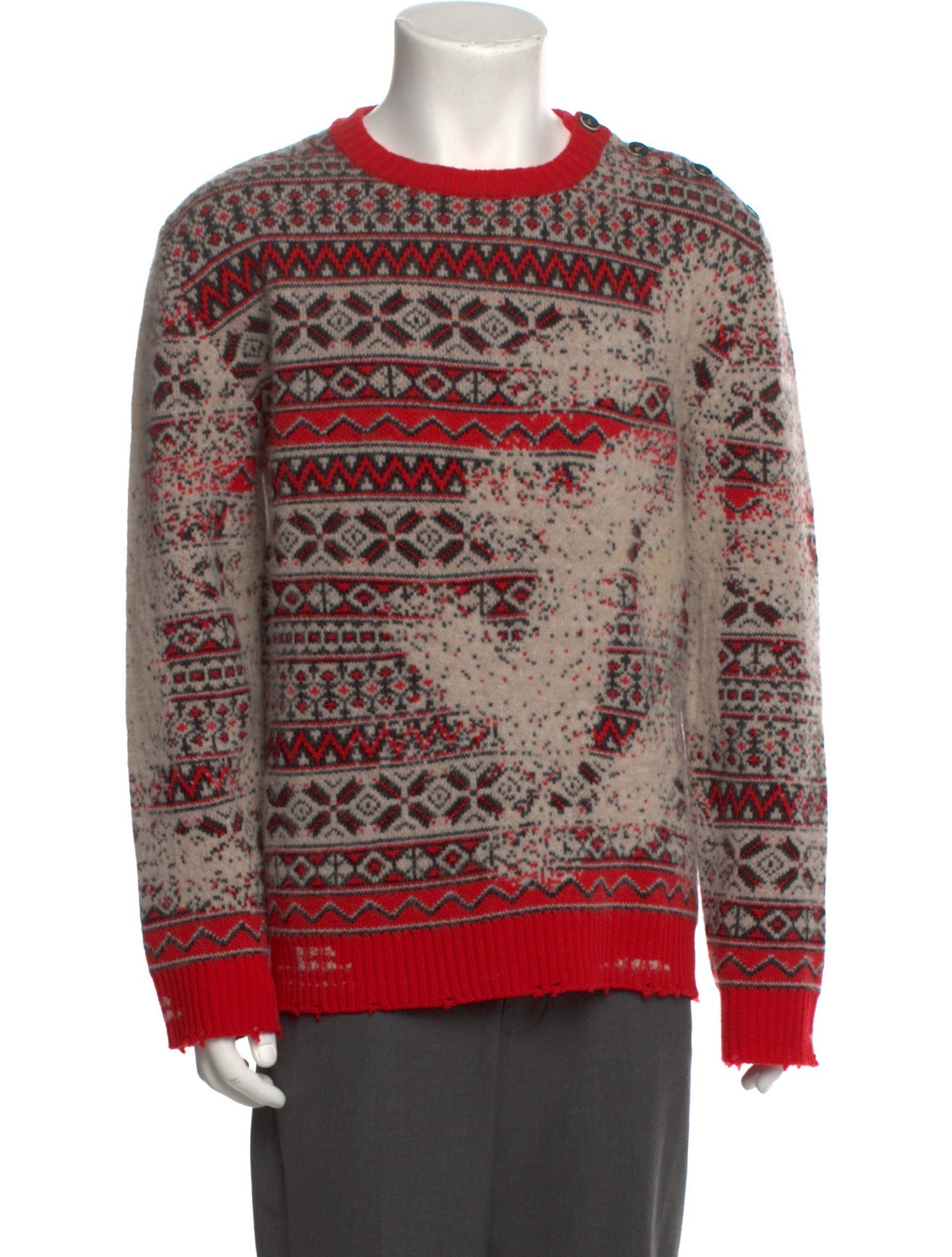 Barena Venezia Virgin Wool Printed Pullover