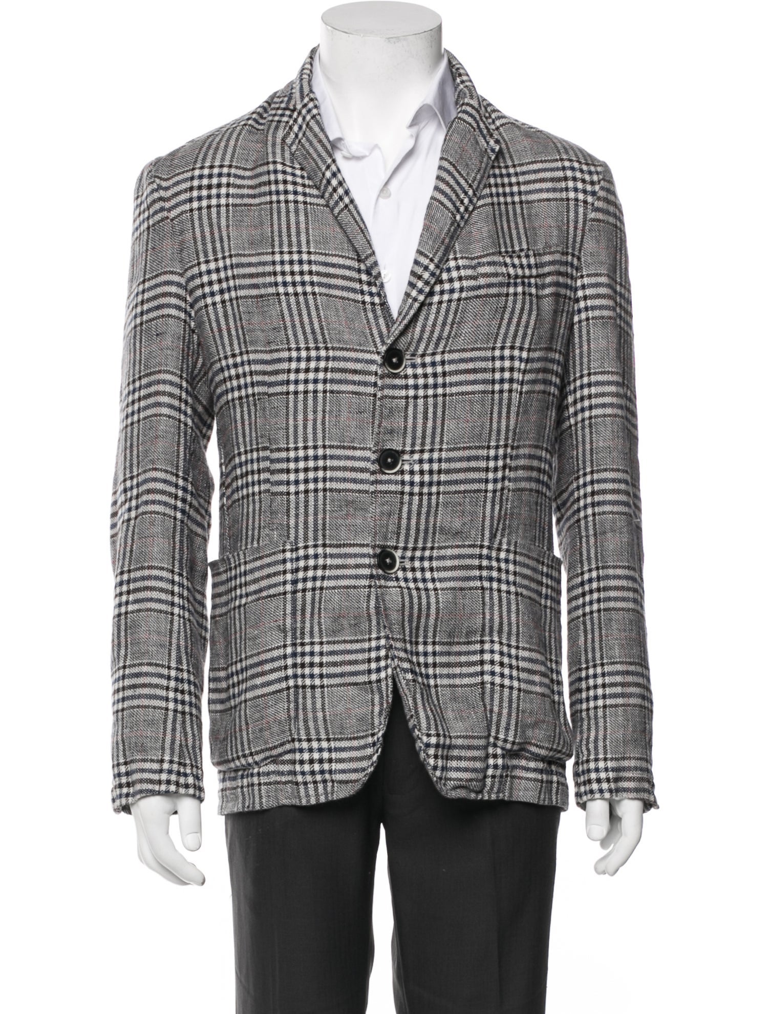 Barena Venezia Plaid Print Blazer
