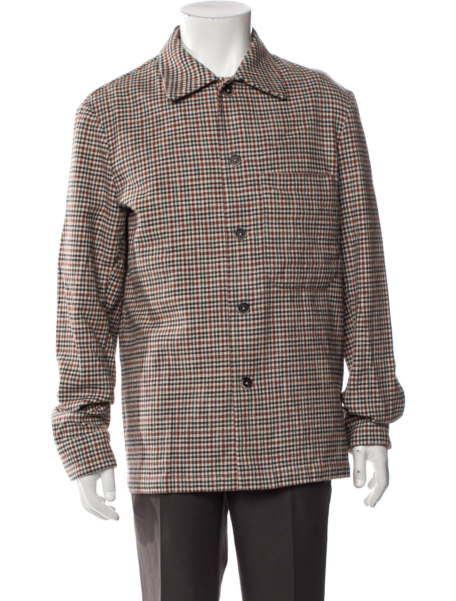 Barena Venezia Plaid Print Peacoat w/ Tags