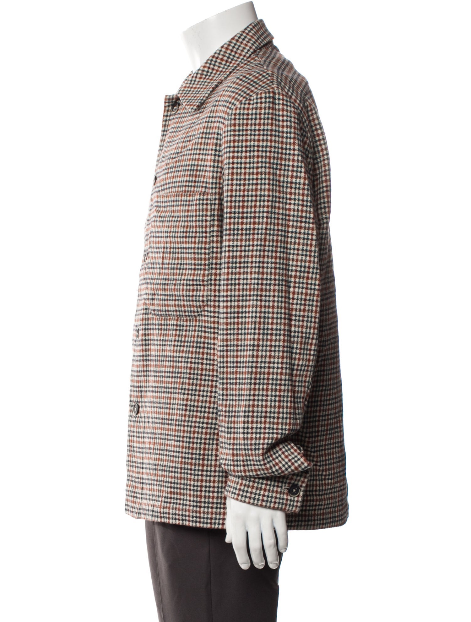 Barena Venezia Plaid Print Peacoat w/ Tags