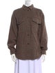 Barena Venezia Wool Long Sleeve Button-Up Top