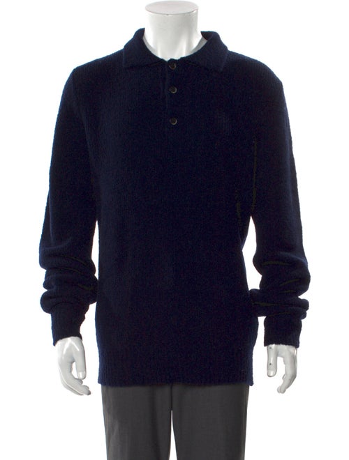 Barena Venezia Virgin Wool Collar Polo Sweater