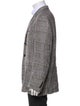 Barena Venezia Linen Plaid Print Moto Jacket