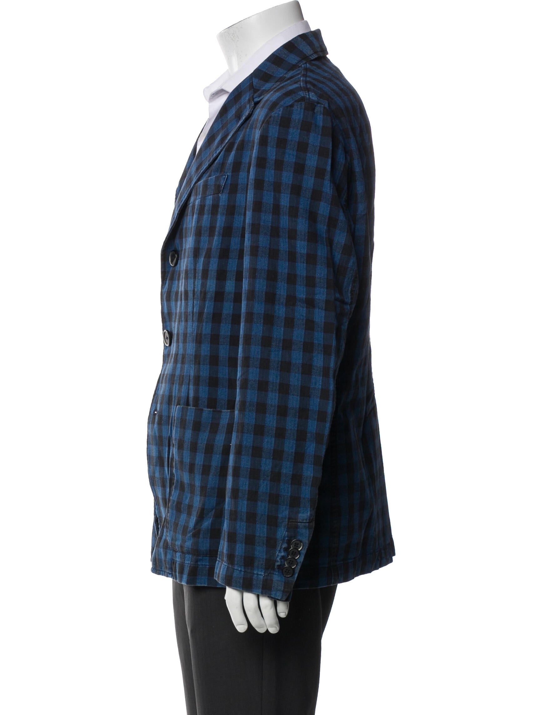 Barena Venezia Plaid Print Peacoat