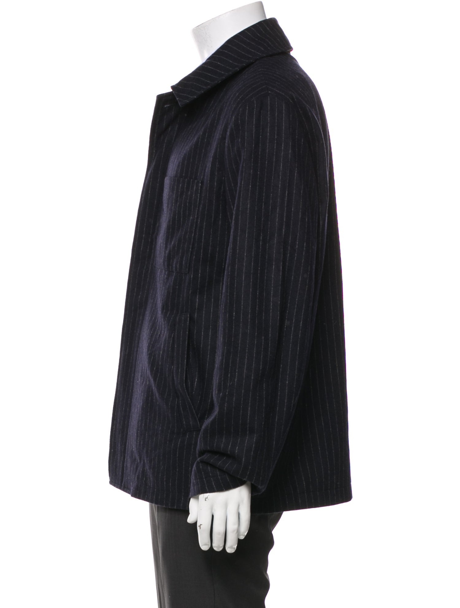 Barena Venezia Wool Striped Peacoat