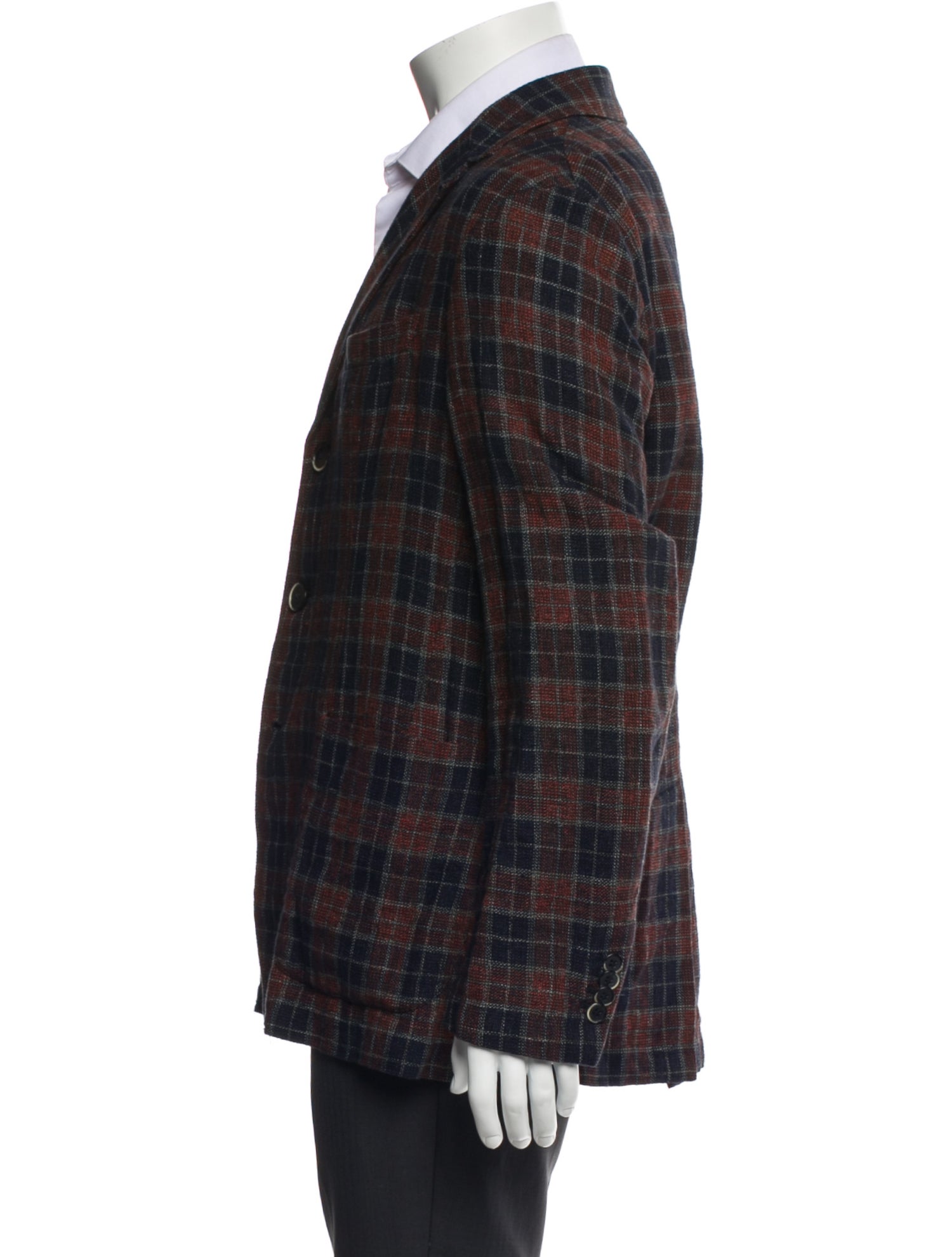 Barena Venezia Plaid Print Peacoat
