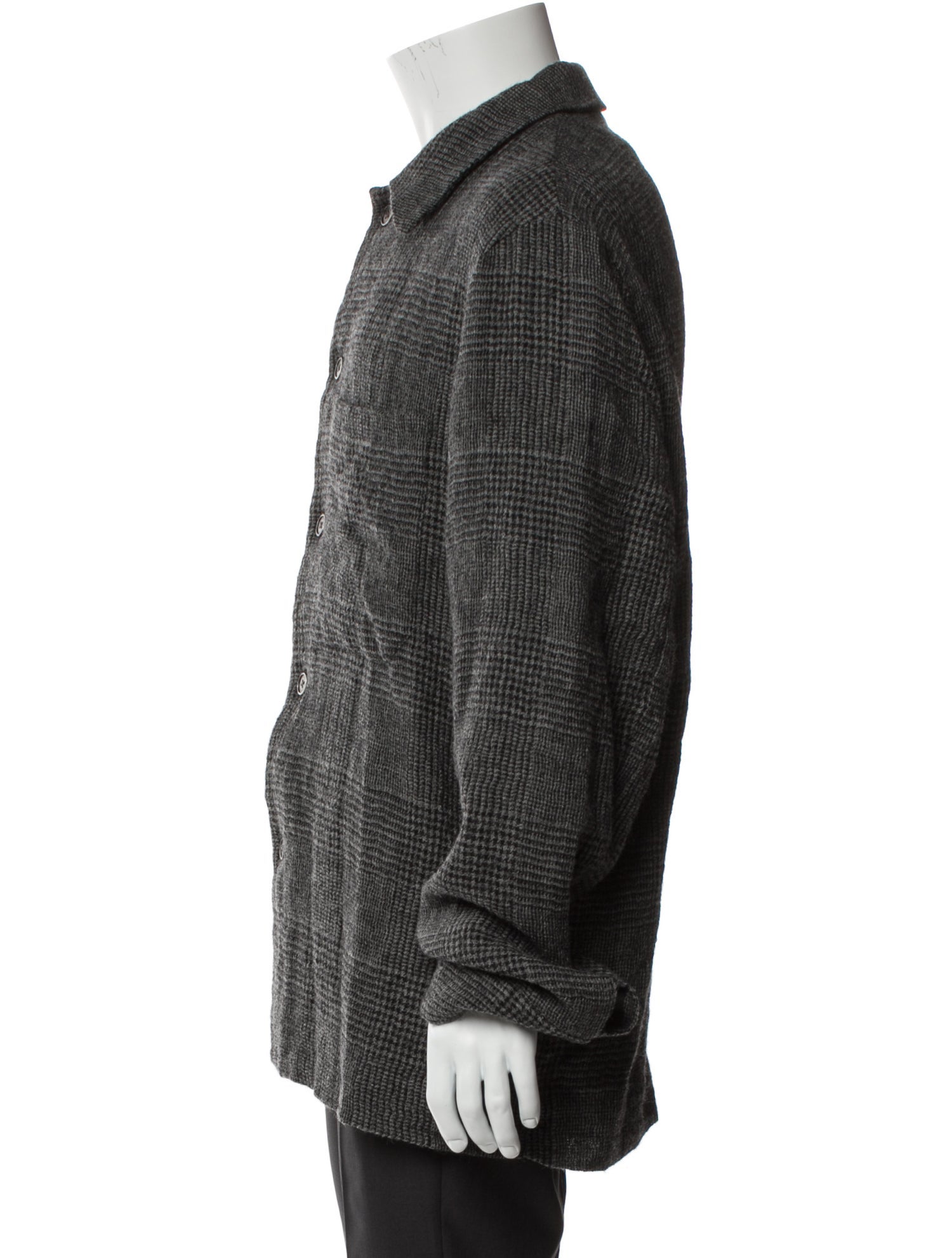 Barena Venezia Virgin Wool Plaid Print Utility Jacket