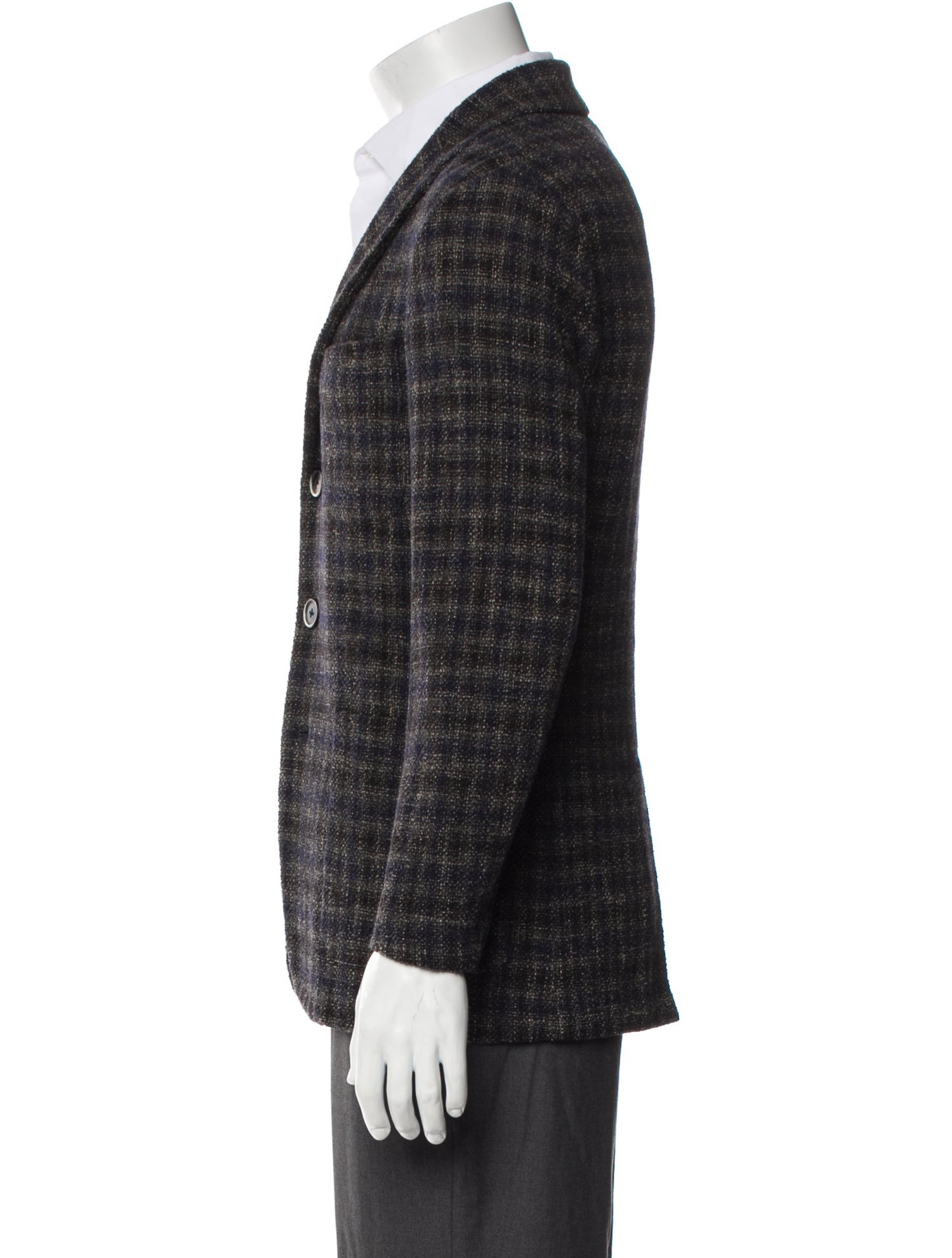 Barena Venezia Plaid Print Peacoat