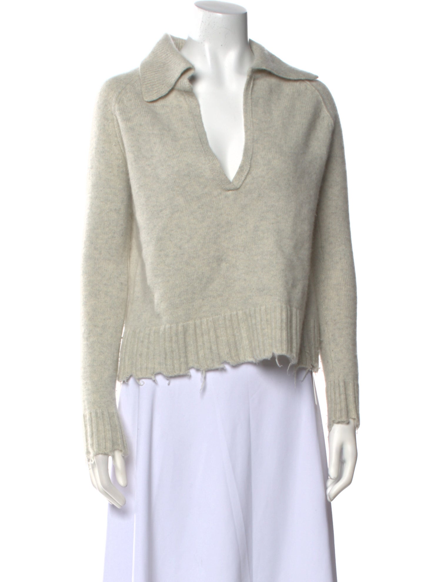 Brazeau Tricot Cashmere V-Neck Sweater
