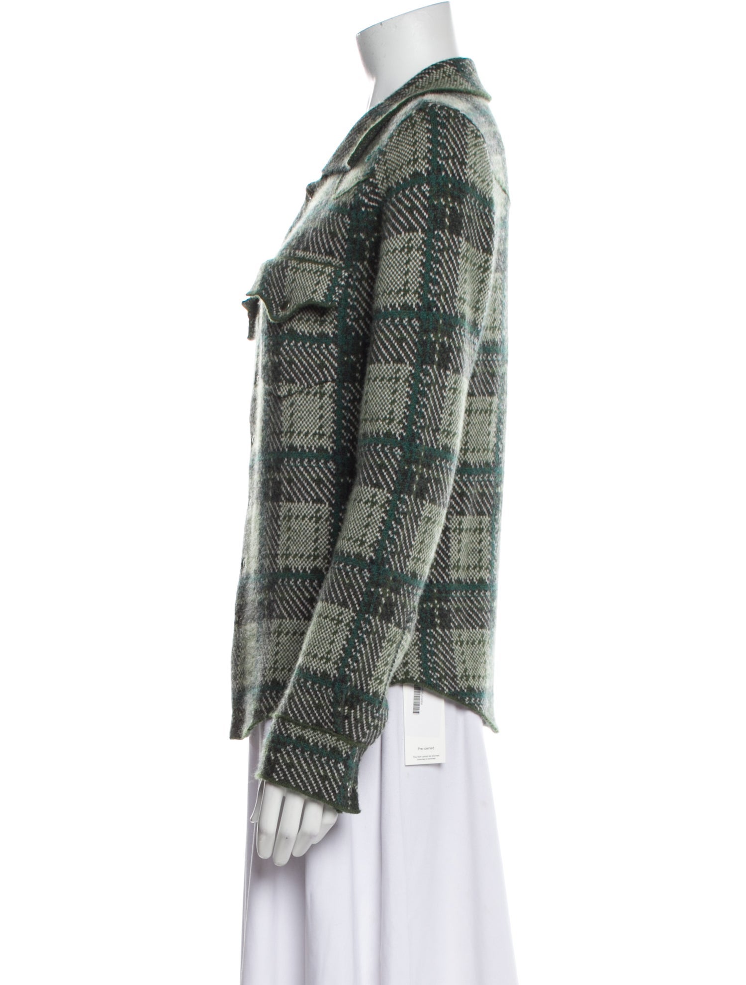 Brazeau Tricot Cashmere Plaid Print Sweater