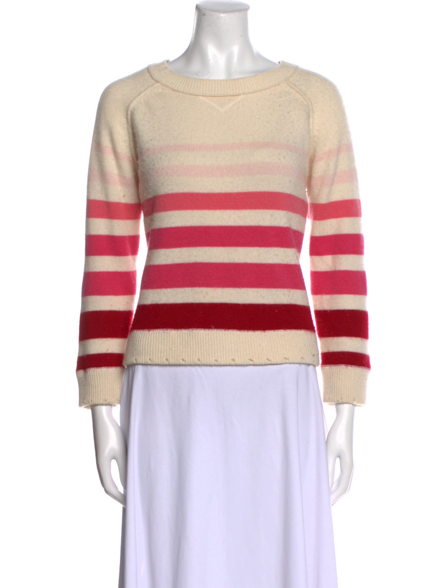 Brazeau Tricot Striped Bateau Neckline Sweater